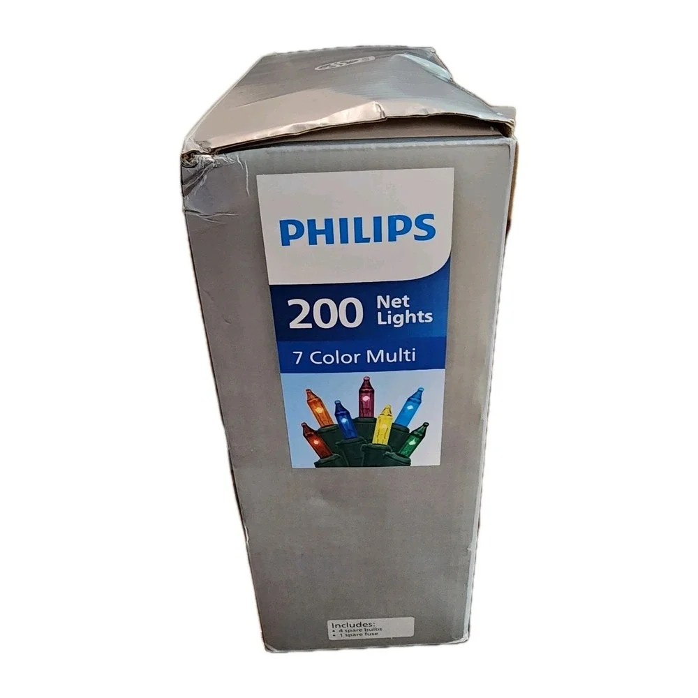 Philips 200ct 4' x 8' Heavy Duty Net Lights Color W/ Green Wire Indoor & Outdoor